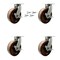 Service Caster 8'' Heavy Duty High Temp Phenolic Caster with Brakes and Swivel Locks, 4PK CRAN-SCC-KP92S830-PHRHT-SLB-BSL-4 - alternate 1